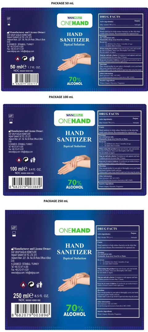WANCAREONEHAND HAND SANITIZER packaging