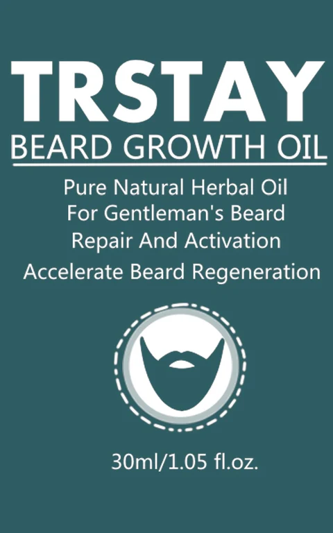 Trstay Beard Growth Oil packaging