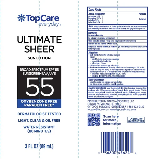 Topcare Everyday Ultimate Sheer Sun Broad Spectrum SPF 55 packaging