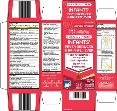 infants fever reducer and pain reliever packaging