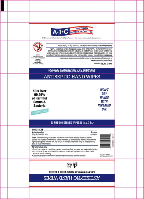 American Infection Control Antiseptic Hand Wipes 포장
