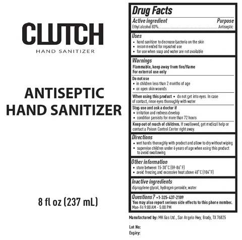 CLUTCH ANTISEPTIC HAND SANITIZER packaging