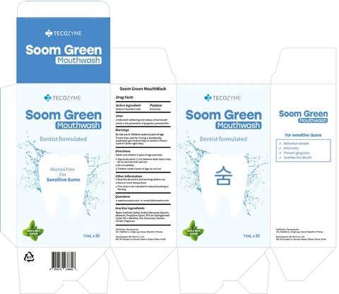 Soom Green Mouthwash packaging