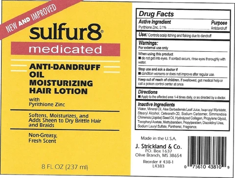 Sulfur 8 Oil Moisturizer Anti-Dandruff 포장