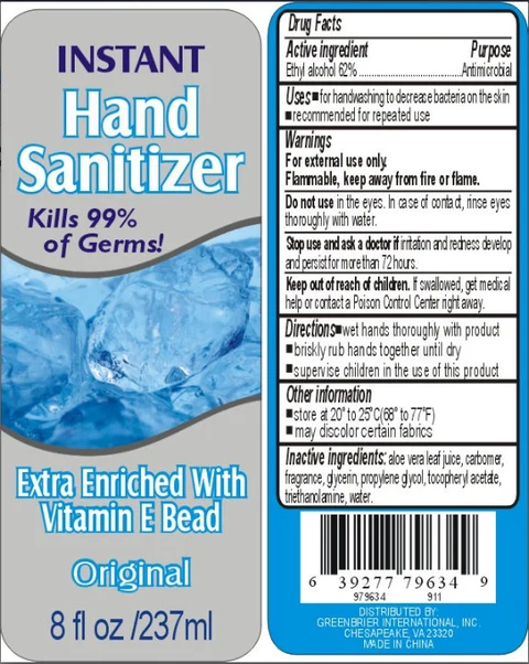 Instant Hand Sanitizer - Original packaging