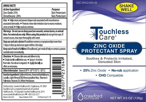 Touchless Care ZINC OXIDE PROTECTANT 포장