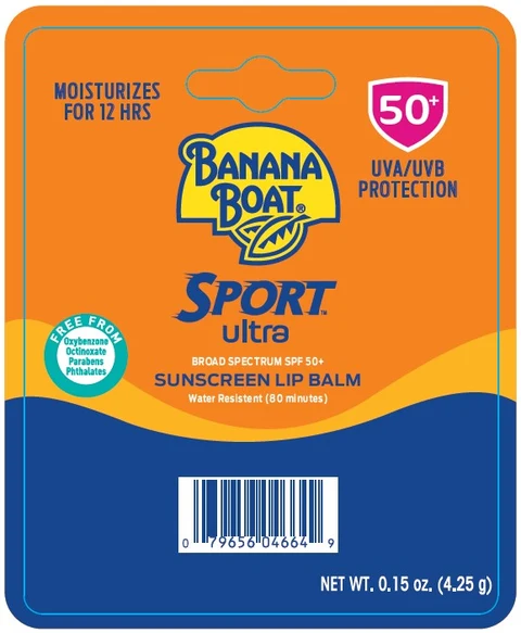 Banana Boat Sport Ultra Broad Spectrum SPF 50 Plus Sunscreen Lip Balm 포장
