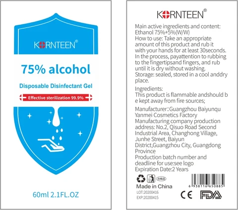 60ml label