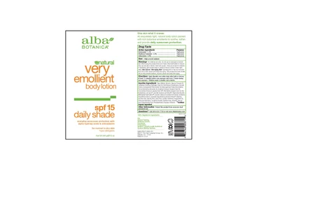 Alba Body Daily Shade SPF15 포장