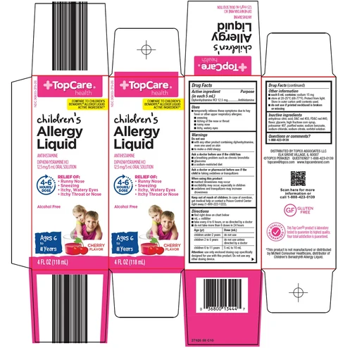 Topcare childrens allergy packaging