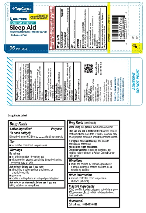 TopCare health NIGHTTIME MAXIMUM STRENGTH Sleep Aid packaging