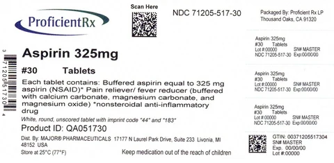 Tri-Buffered Aspirin packaging