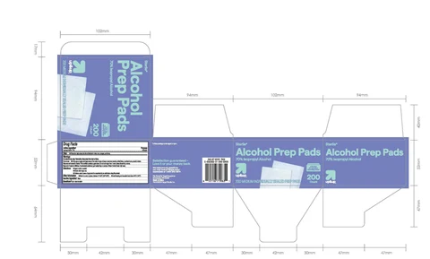 Alcohol Prep Pads 포장