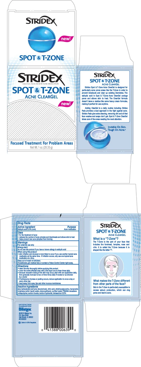 Blistex Stridex Spot and T-Zone Acne ClearGel 포장