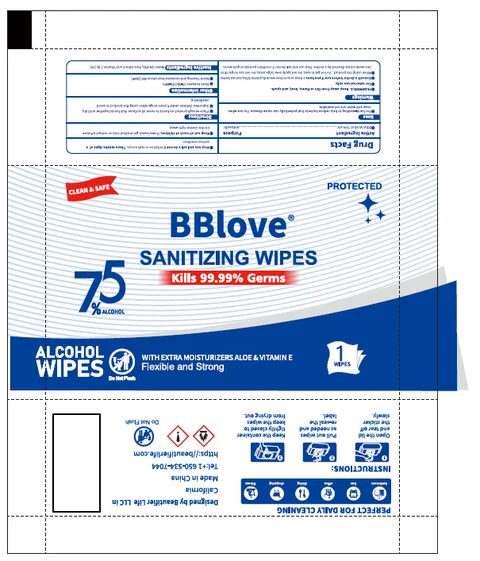 BBlove ALCOHOL WIPES 포장