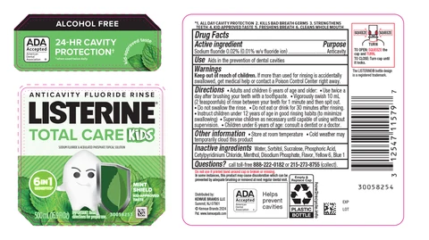 Listerine Total Care Kids Anticavity Fluoride Rinse Mint Shield packaging