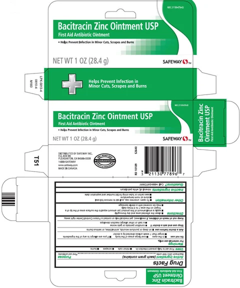 Safeway Bacitracin Zinc 포장