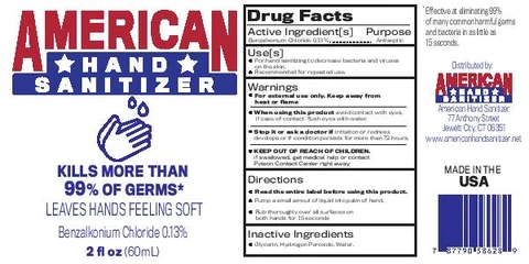 American Hand Sanitizer 포장