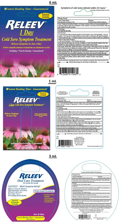 RELEEV Cold Sore Treatment 포장