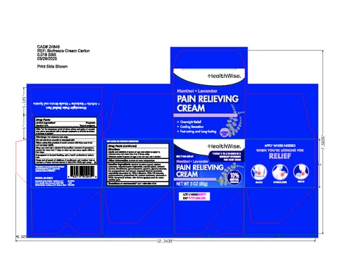 HealthWise Pain Relieving CreamLavender packaging