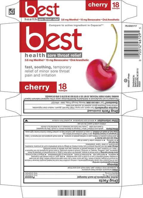 Cherry Sore Throat Lozenges packaging
