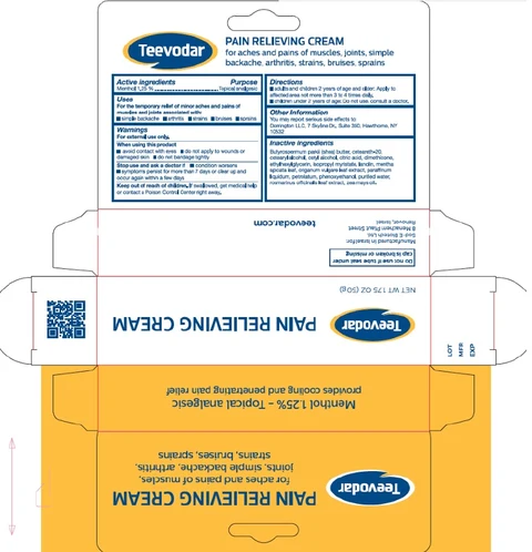 Teevodar Pain Relieving packaging