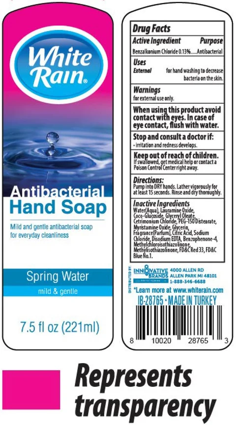 White Rain Antibacterial Hand SPRING WATER packaging