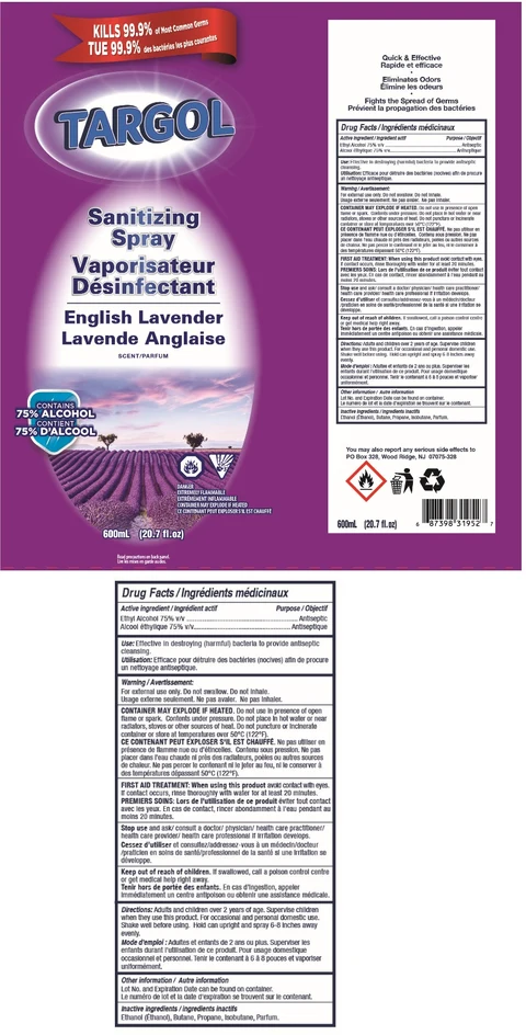 TARGOL Sanitizing English Lavender 포장