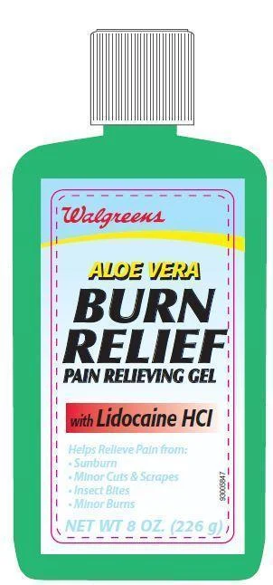 Walgreens Aloe Vera Burn Relief Pain Relieving packaging