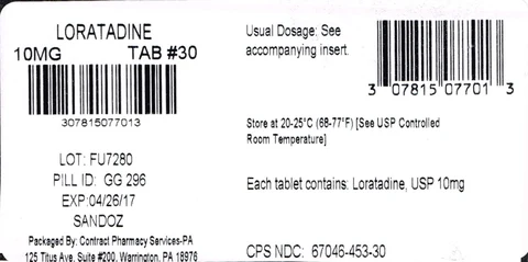 Loratadine packaging
