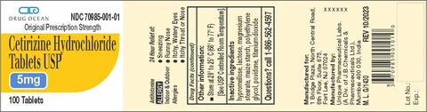 Cetirizine Hydrochloride 포장