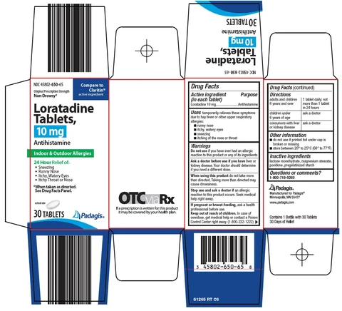 Loratadineantihistamine packaging