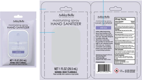 Ashley Belle Moisturizing Hand Sanitizer White Musk 포장