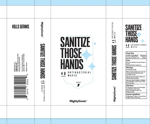 Sanitize Those Hands 40 Antibacterial Wipes 포장