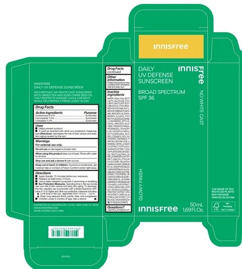 innisfree Daily UV Defense Sunscreen packaging
