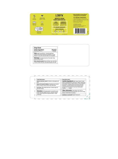 Lemyn Organics Medical Grade Hand Sanitizer Gel packaging