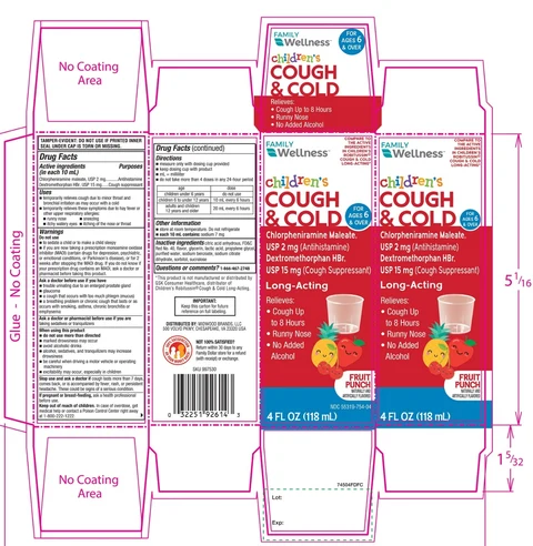 Childrens Cough and Cold packaging