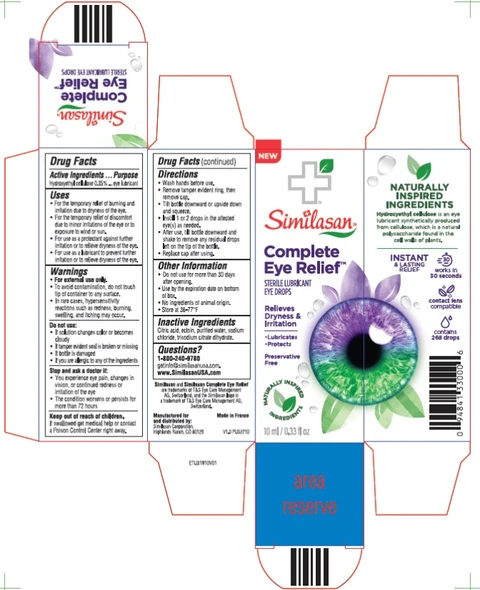 Complete Eye ReliefSterile Lubricant Eye Drops 포장