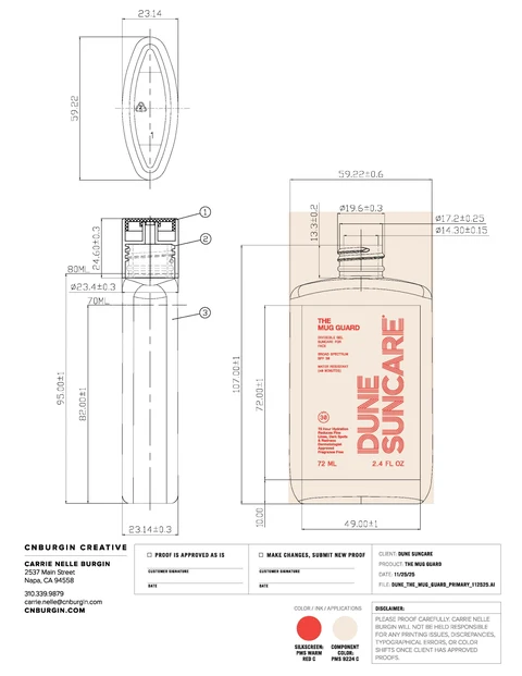 THE MUG GUARDInvisible Gel Suncare for Face 포장