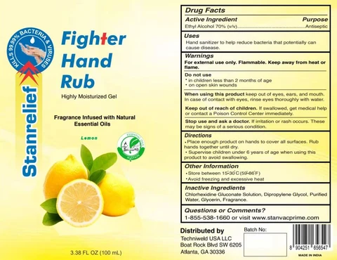 STANRELIEF FIGHTER HAND RUB WITH NATURAL ESSENTIAL OILS 100 mL 포장