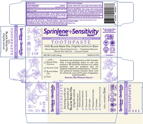 Sensitivity Relief Fluoride Free 포장
