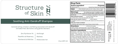 Structure of Skin Soothing Anti-Dandruff packaging