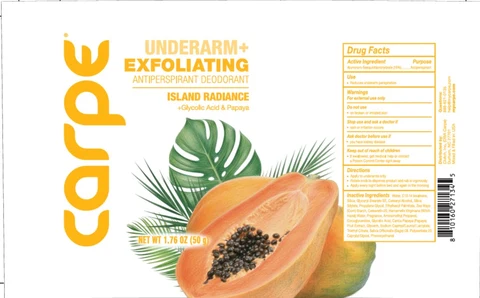 UnderarmPlus Exfoliating Island Radiance 포장