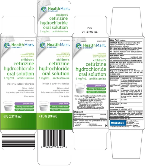 Health Mart Pharmacy Childrens Cetirizine Hydrochloride packaging