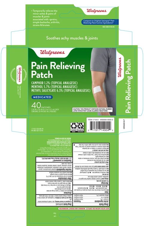 WALGREENS MEDICATED PAIN RELIEVING packaging