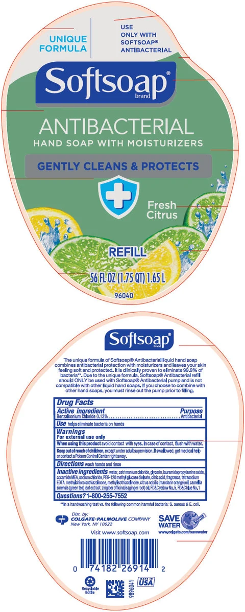SoftSoap Antibacterial with moisturizers Fresh Citrus 포장