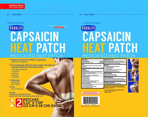 Coralite Capsaicin Heat Patch 2ct 포장