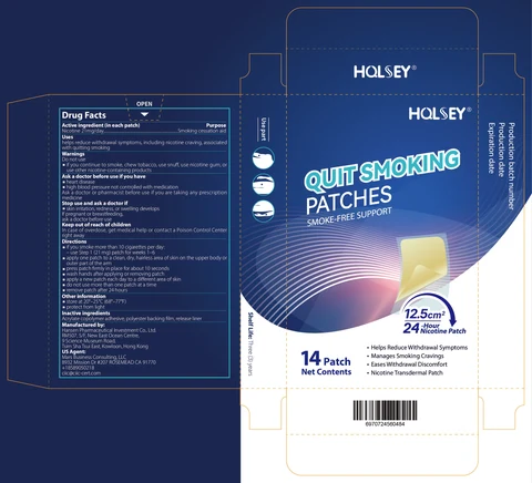 HQLSEY QUIT SMOKING PATCHES packaging