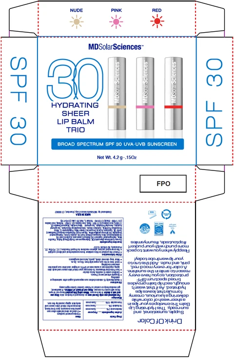 Hydrating Sheer Lip Balm SPF 30 - TRIO 포장