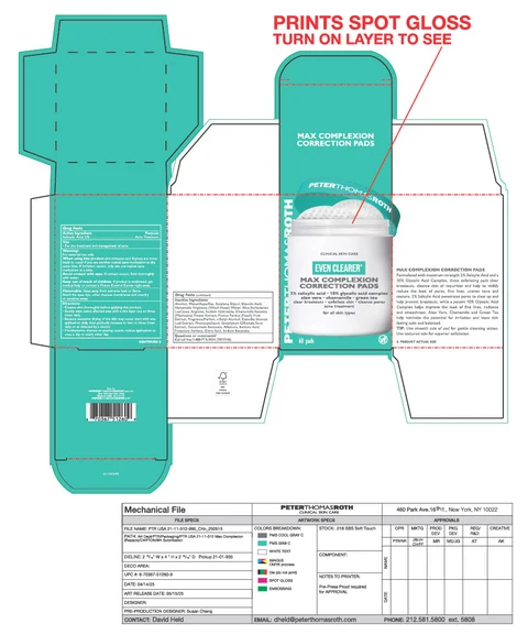 MAX COMPLEXION CORRECTION PADS packaging